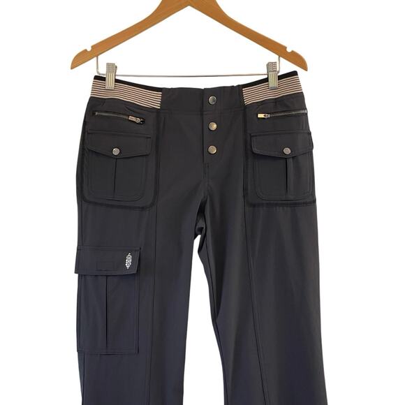 Free People Movement Cascade Flare Pants Medium Muted Beige NWOT Cargo Stretch - Picture 6 of 10